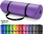 Tresko&reg; Yogamatte Fitnessmatte Gymnastikmatte Pilates 185x60x1,0cm Lila