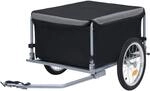 Vidaxl Bike Trailer Black And Grey 65 Kg