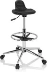 Arbeitsstuhl / Arbeitshocker Top Work 03 I Pu Schaum Schwarz Hjh Office