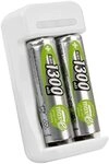 Ladeger&auml;t Akku, F&uuml;r 1-2 Nimh Aaa,aa, Inkl. 2x Aa 1300 Mah Akku - Ansmann
