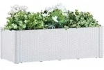 Garten-hochbeet Mit Selbstbew&auml;sserungssystem Wei&szlig; 100x43x33 Cm - Vidaxl