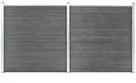 Gartenzaun Wpc 353&times;186 Cm Grau - Vidaxl