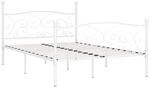 Bettgestell Mit Lattenrost Wei&szlig; Metall 160 &times; 200 Cm Vidaxl
