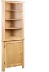 Vidaxl Eckschrank 59x36x180 Cm Massivholz Eiche