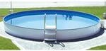 Stahlwand Swimming Pool 'styria Rund', Sandfarbene Poolfolie, &Oslash; 400 X 120 Cm -