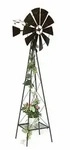 Windrad Metall 170 Cm Kugelgelagert Braun Windspiel Gartenstecker 96019 Windm&uuml;hle