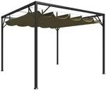 Gartenpavillon Mit Ausziehbarem Dach 3x3 M Taupe 180 G/m2 - Vidaxl