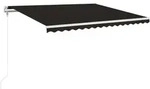 Vidaxl - Markise Automatisch Einziehbar 400x350 Cm Anthrazit