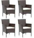 Vidaxl - Garten-essst&uuml;hle 4 Stk. Poly Rattan Braun