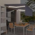 Vidaxl - Markise Automatisch Mit Rollo Led Windsensor 4,5x3 M Blau Wei&szlig;