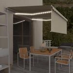 Vidaxl Markise Automatisch Mit Rollo Led Windsensor 4x3 M Creme
