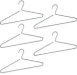Kleiderb&uuml;gel Lux Silber, 5er Set, Garderobenb&uuml;gel, Silber Matt, Aluminium Silber