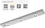 Eglo Lichtleiste 3x3w 600lm Warmw. (kob Led Nickel-matt)