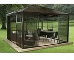 Sojag - Pavillon Castel 12x14, Bronze, 362 X 427 X 296 Cm (l X B X H), Aluminium