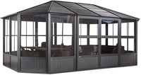 Alu Pavillon Kaltwintergarten Charleston 1218 Anthrazit 384x594x281 Cm - Sojag