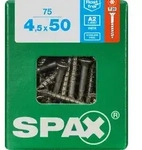 Spax - Universalschrauben 4.5 X 50 Mm Tx 20 Senkkopf - 75 Stk. Holzschrauben