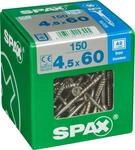 Spax - Edelstahlschraube, 4,5 X 60 Mm, 150 St&uuml;ck, Teilgewinde, Senkkopf,...