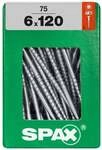 Spax - Universalschraube, 6 X 120 Mm, 75 St&uuml;ck, Teilgewinde, Senkkopf, T-star Plus