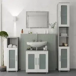 Badezimmerspiegel Kiko, Beton, 45 X 60 Cm Vicco