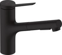 Zesis M33 - Sp&uuml;ltischarmatur 150, Mit Ausziehbarem Brause, Sbox Lite, Schwarz...