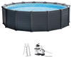Intex - Frame Swimming Pool Set Graphit graphit ø 478 x 124 cm Inkl.