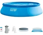 Intex - Easy Pool Komplettset 457 X 122 Cm Rundpool Mit Zubeh&ouml;r