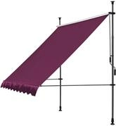 Klemmmarkise 250x130cm Bordeaux Balkonmarkise Sonnenschutz Terrassen&uuml;berdachung