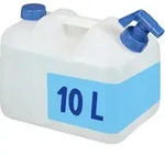 Relaxdays - 10 L Wasserkanister, Ablasshahn, Schraubdeckel, Tragbarer