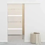 Vidaxl - Schiebet&uuml;r Esg-glas Und Aluminium 76x212 Cm Silbern