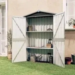 Ger&auml;tehaus Anthrazit 116x45x175 Cm Verzinkter Stahl Vidaxl Anthrazit
