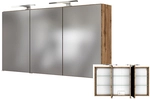 3d Spiegelschrank 120 Cm Mit Led-aufbauleuchte Lourosa-03 In Wotaneiche Nb.,...