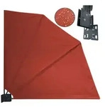 Quick-star - Sichtschutz F&auml;cher 115 X 115 Cm Easy Mount Rotorange Blickdicht Balkon