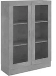 Vitrinenschrank Betongrau 82,5x30,5x115 Cm Holzwerkstoff Vidaxl