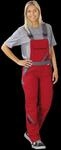 Planam Highline Damen Latzhose Rot/schiefer/schwarz 36