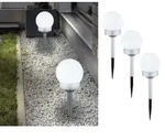 Globo - Led Solarkugeln Garten - 3er Set, Leuchtkugel &Oslash; 10cm Mit Erdspie&szlig;