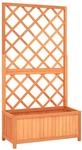 Vidaxl Planter With Trellis Brown 70x30x135 Cm Solid Wood Fir
