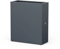 Herstera - Metall Pflanzk&uuml;bel, Blumenkasten, Hochbeet, Schmal, Anthrazit, 100 X 40 X
