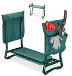 Relaxdays Kniebank, Weiches Kniekissen, 2 Taschen, Klappbar, Kniehilfe Gartenarbeit,