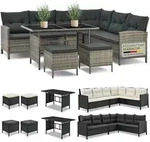 Polyrattan Lounge Manacor &ndash; Gartenlounge Mit Sofa, Tisch, 2 Hocker & Kissen &ndash;