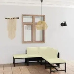 6-tlg. Garten-lounge-set Mit Kissen Poly Rattan Schwarz - Vidaxl