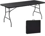 Buffettisch Zusammenklappbar 182 X 74 X 74 Cm In Rattan Optik Wetterfest...