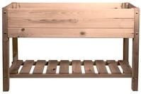 Mgc24 - Hochbeet Massiv L 118x40x78cm Kiefernholz Dunkelbraun