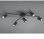 Deckenstrahler Marley Schwarz 5-flammig, Verstellbare Spots, Breite 77,5cm