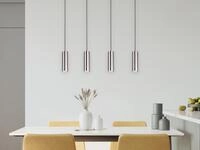 Pendelleuchte Marley 4-flammig Metall Silber, Breite 75cm