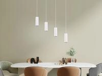 Pendelleuchte Marley 4-flammig Metall Wei&szlig;, Breite 75cm