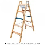 Iller Holz Stufenstehleiter Ergo Plus Inkl. Werkzeugtasche Und Eimerhaken 2x8 Stufen