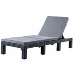 Keter Daytona Deluxe Gartenliege 65 X 195 Cm, Grau