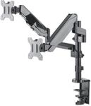 Manhattan 461597 Schreibtischst&auml;nder De Doppelmonitor 17 - 32" Mit Gasfeder Schwarz