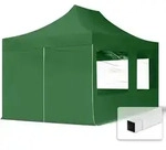 3x4,5 M Faltpavillon, Economy Stahl 30mm, Seitenteile Mit Panoramafenstern,