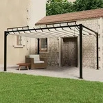 Vidaxl Pavillon Mit Lamellendach 3x4 M Cr&egrave;me Stoff Und Aluminium